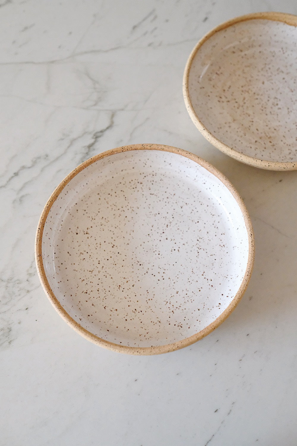 speckled low bowls - set of 2