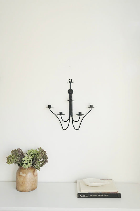 iron candle sconce