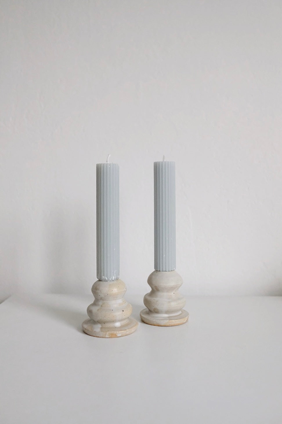 short ceramic candlestick