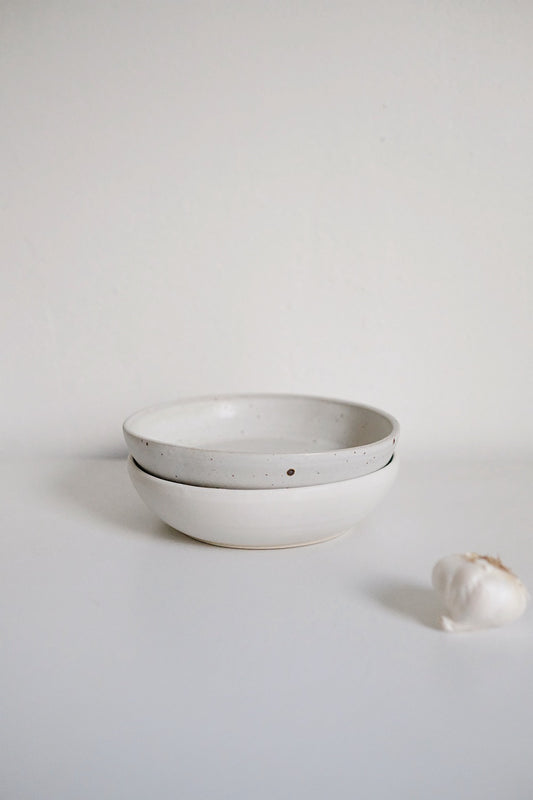 mismatched low bowls - set of 2