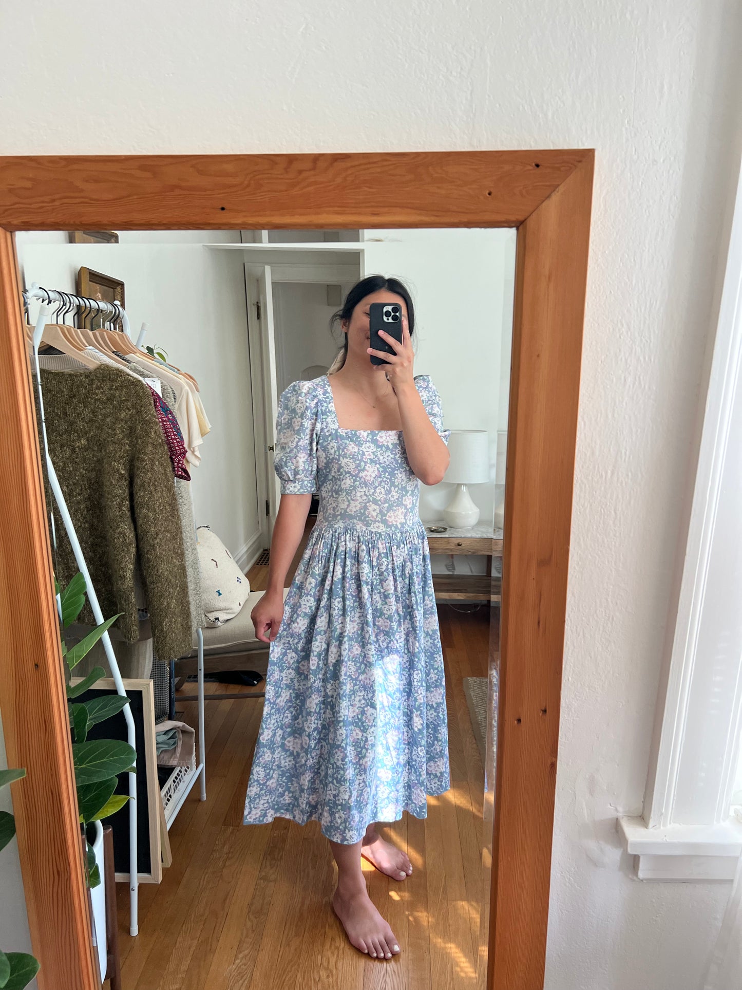 vintage laura ashley hydrangea dress