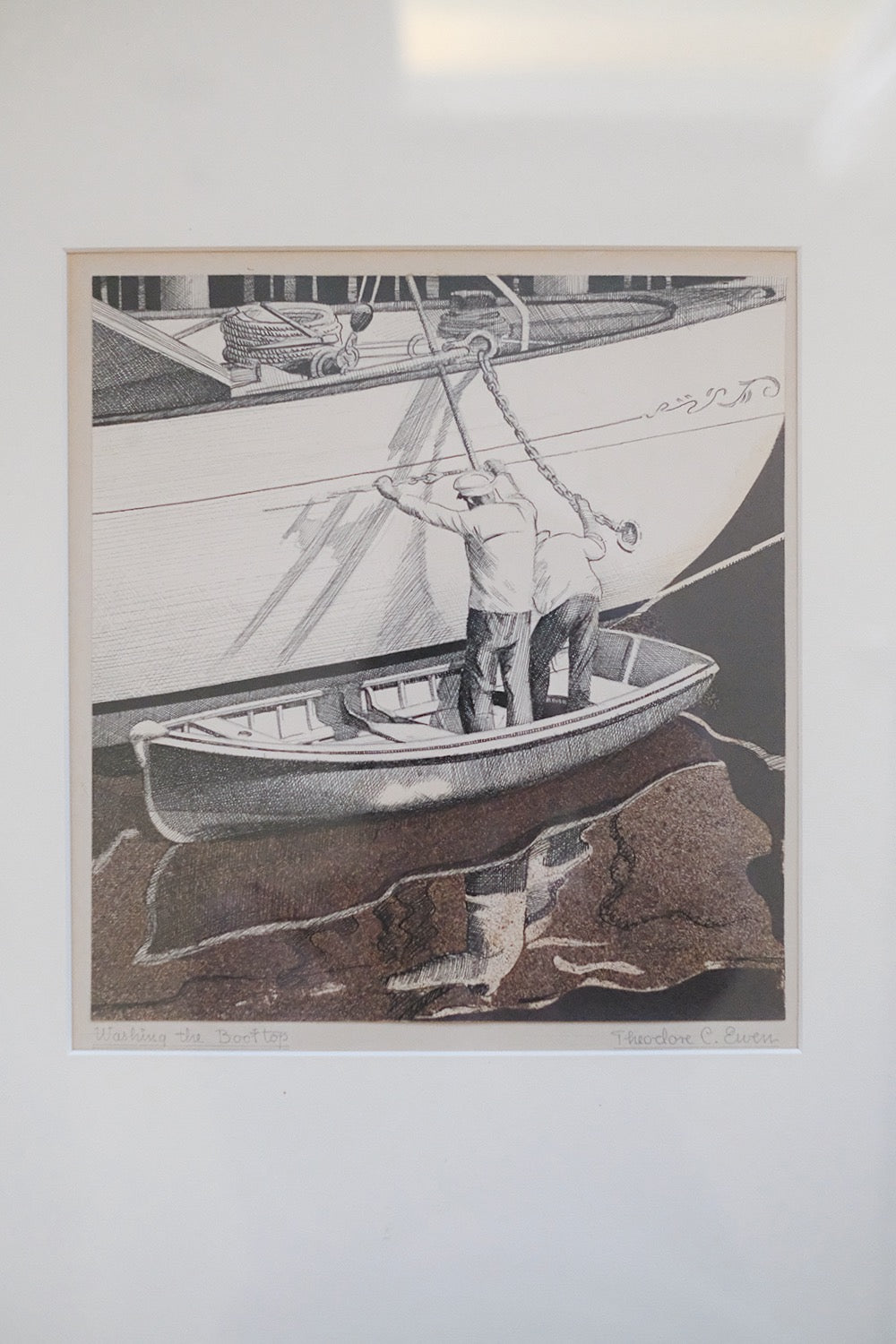 "washing the boat top"