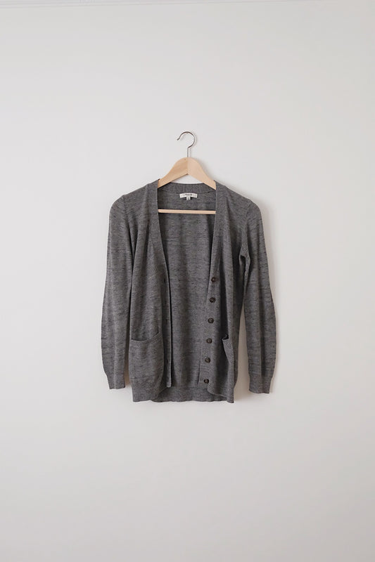 madewell grey knit cardigan