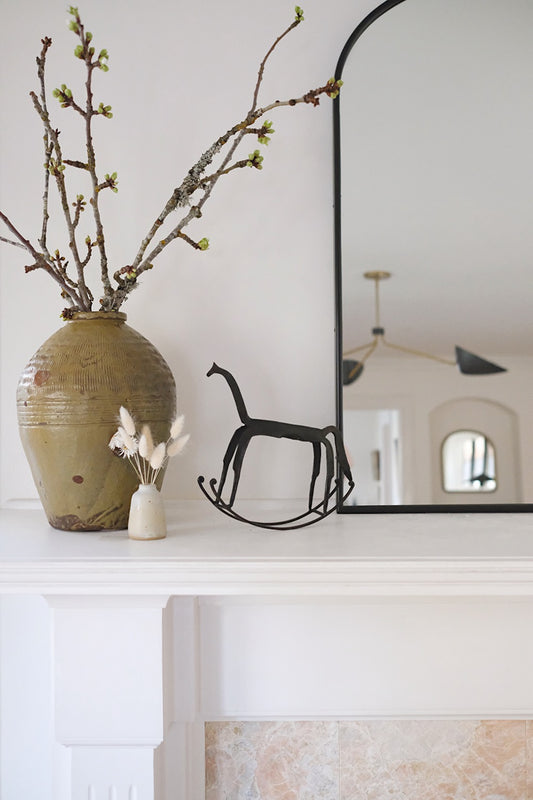 iron rocking horse