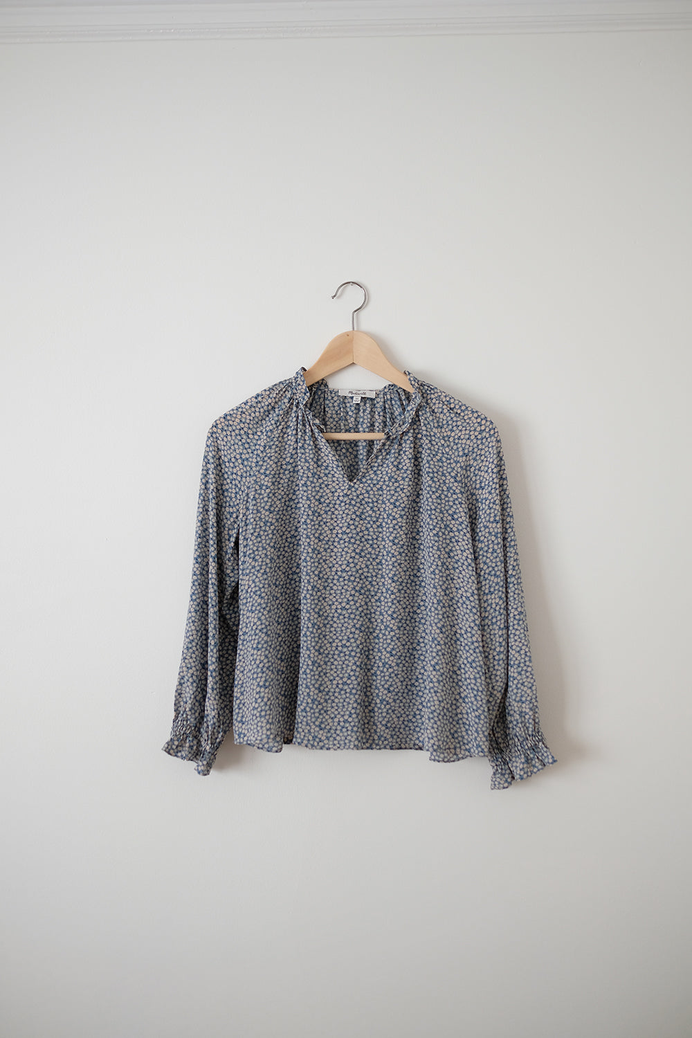 madewell silk floral top