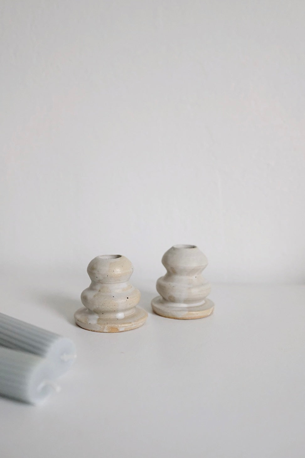 short ceramic candlestick