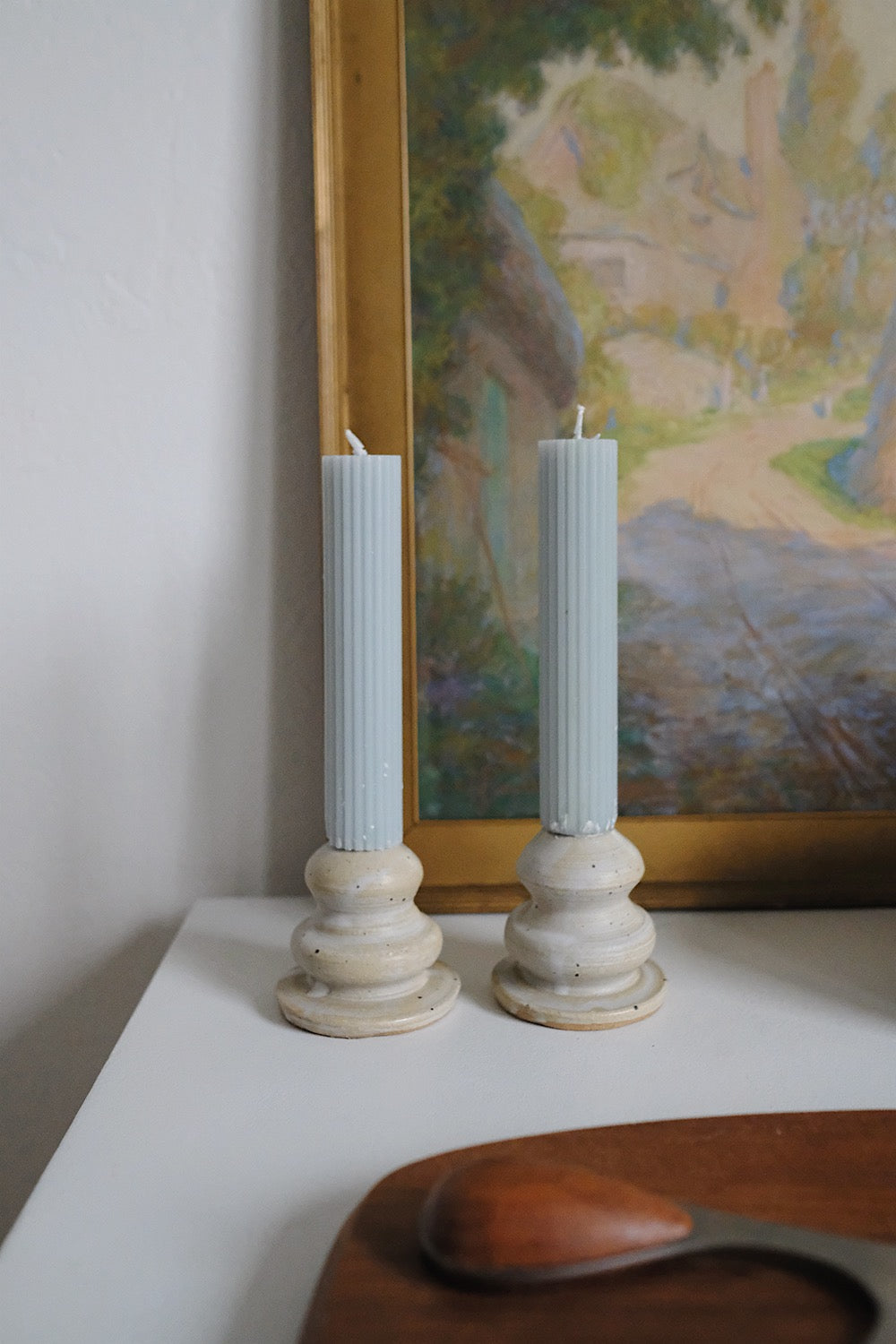 short ceramic candlestick