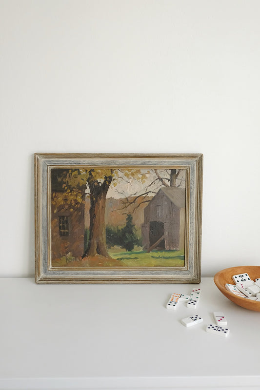 framed barn painting